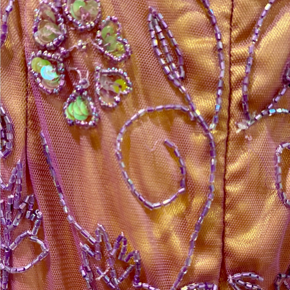 Caché Y2K Vintage Beaded Sequins Mermaid Strapless Gown, XXS - Picture 8 of 12